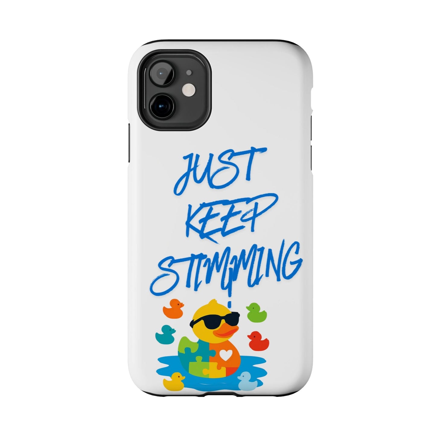 Tough phone case - "Just Keep Stimming" - Geo Rocks The 'Tism