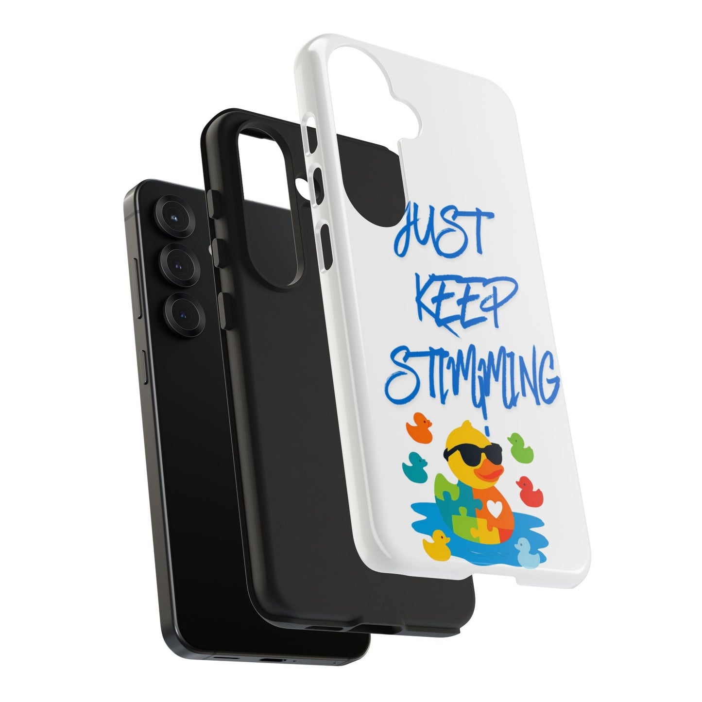 Tough phone case - "Just Keep Stimming" - Geo Rocks The 'Tism