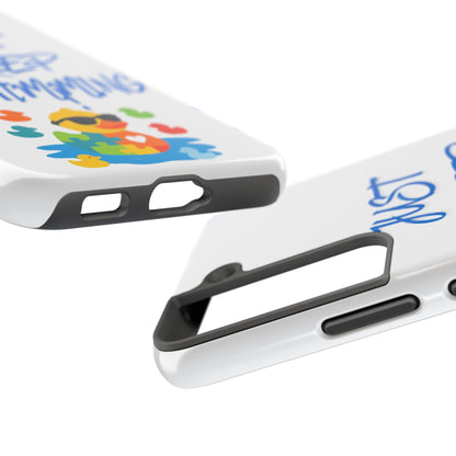 Tough phone case - "Just Keep Stimming" - Geo Rocks The 'Tism