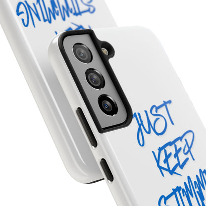 Tough phone case - "Just Keep Stimming" - Geo Rocks The 'Tism