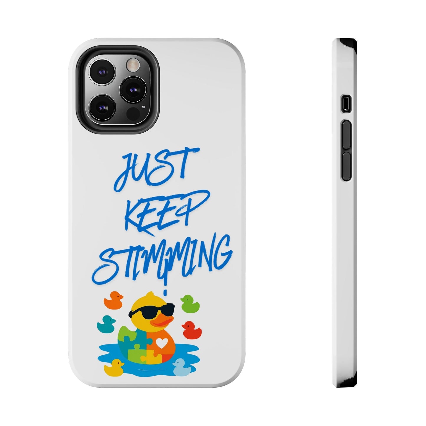 Tough phone case - "Just Keep Stimming" - Geo Rocks The 'Tism