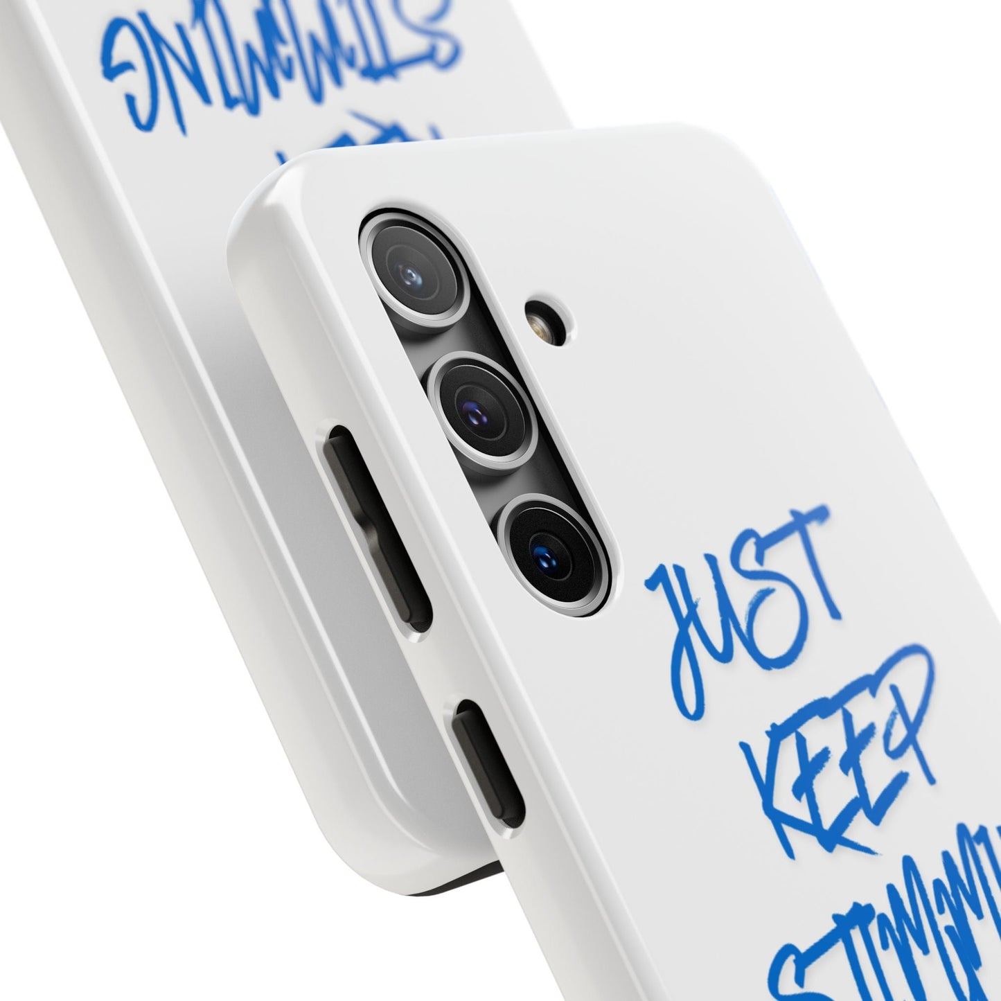 Tough phone case - "Just Keep Stimming" - Geo Rocks The 'Tism
