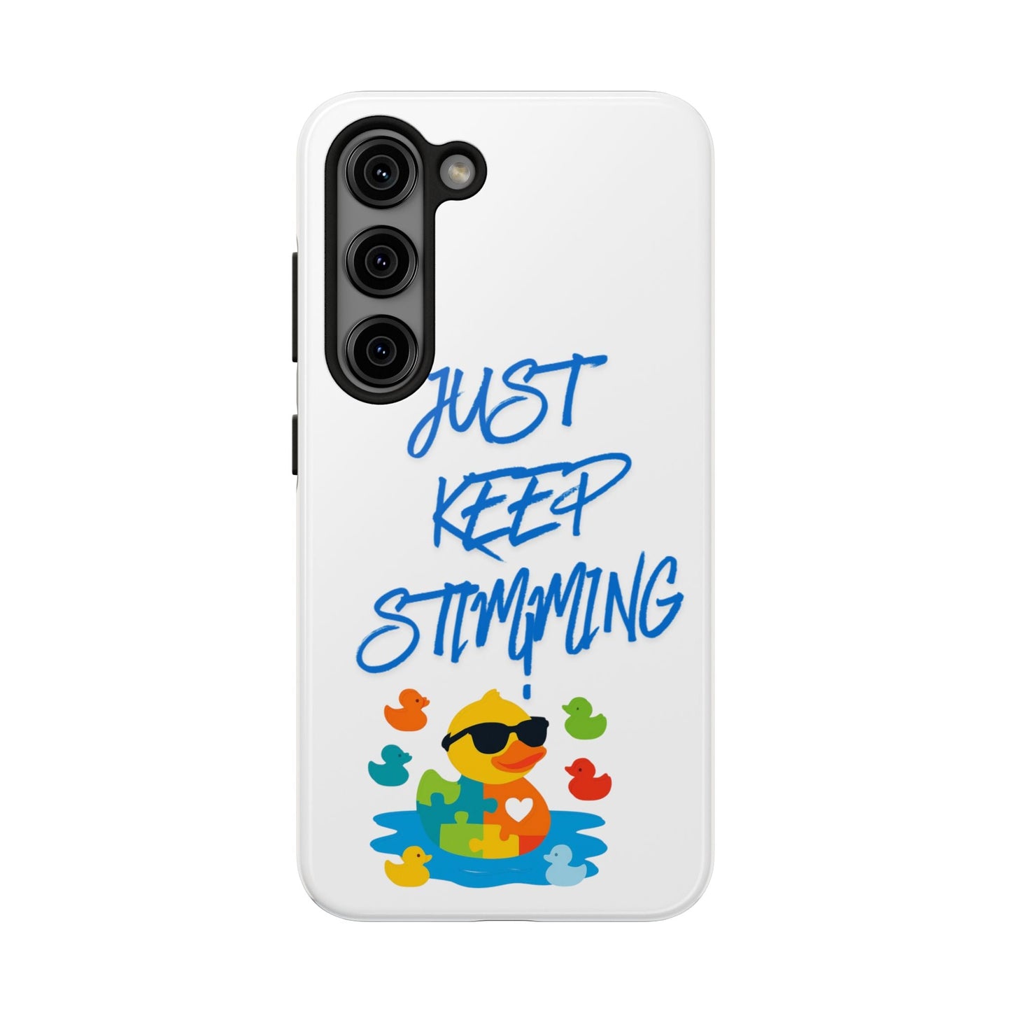 Tough phone case - "Just Keep Stimming" - Geo Rocks The 'Tism