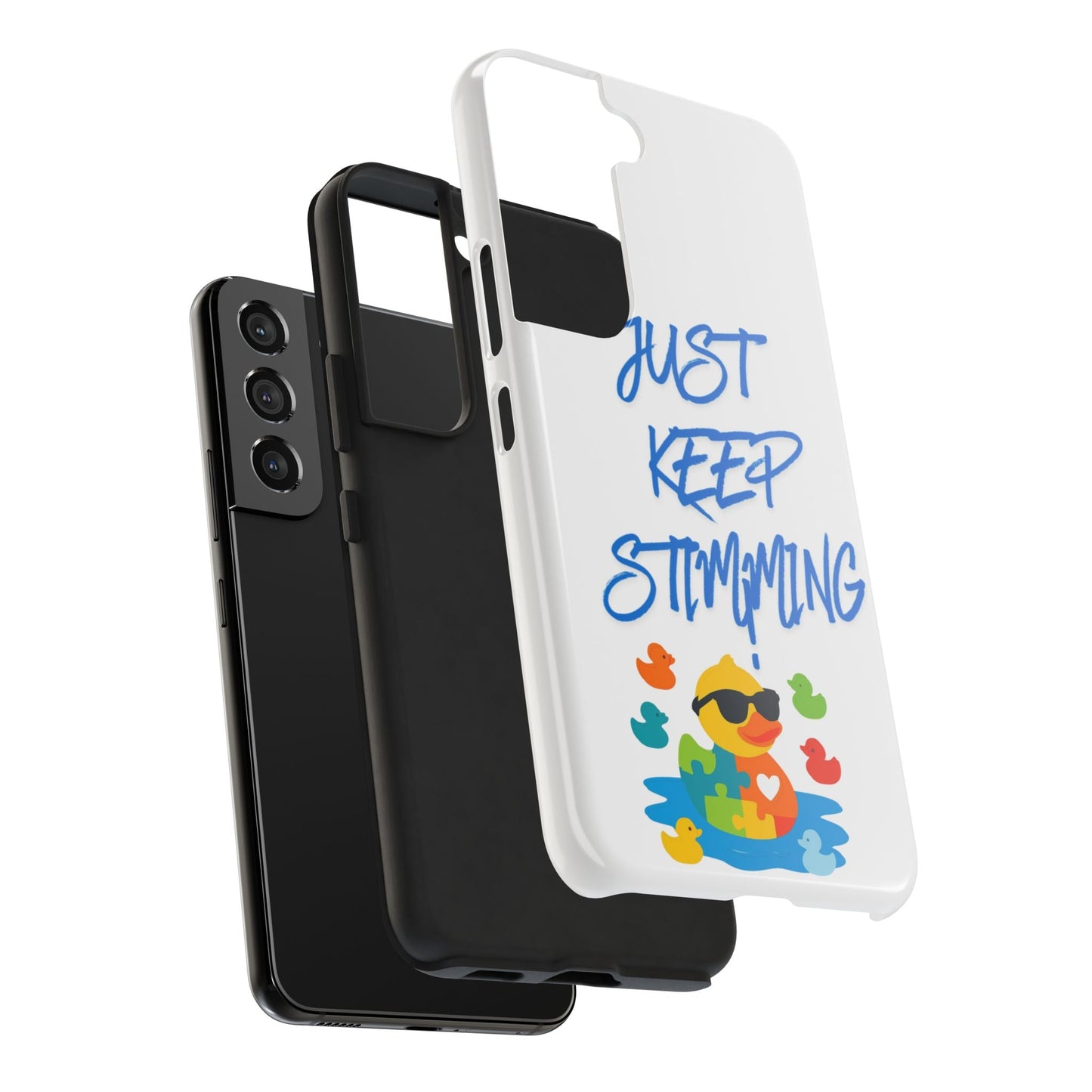 Tough phone case - "Just Keep Stimming" - Geo Rocks The 'Tism