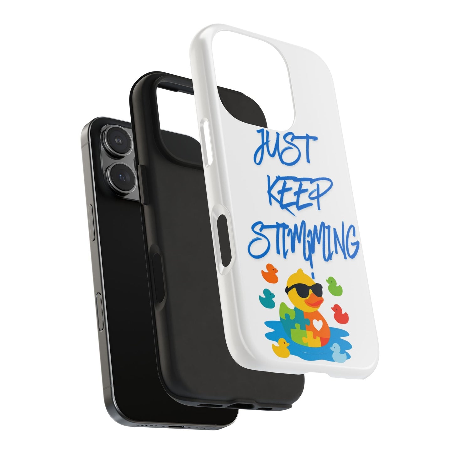 Tough phone case - "Just Keep Stimming" - Geo Rocks The 'Tism