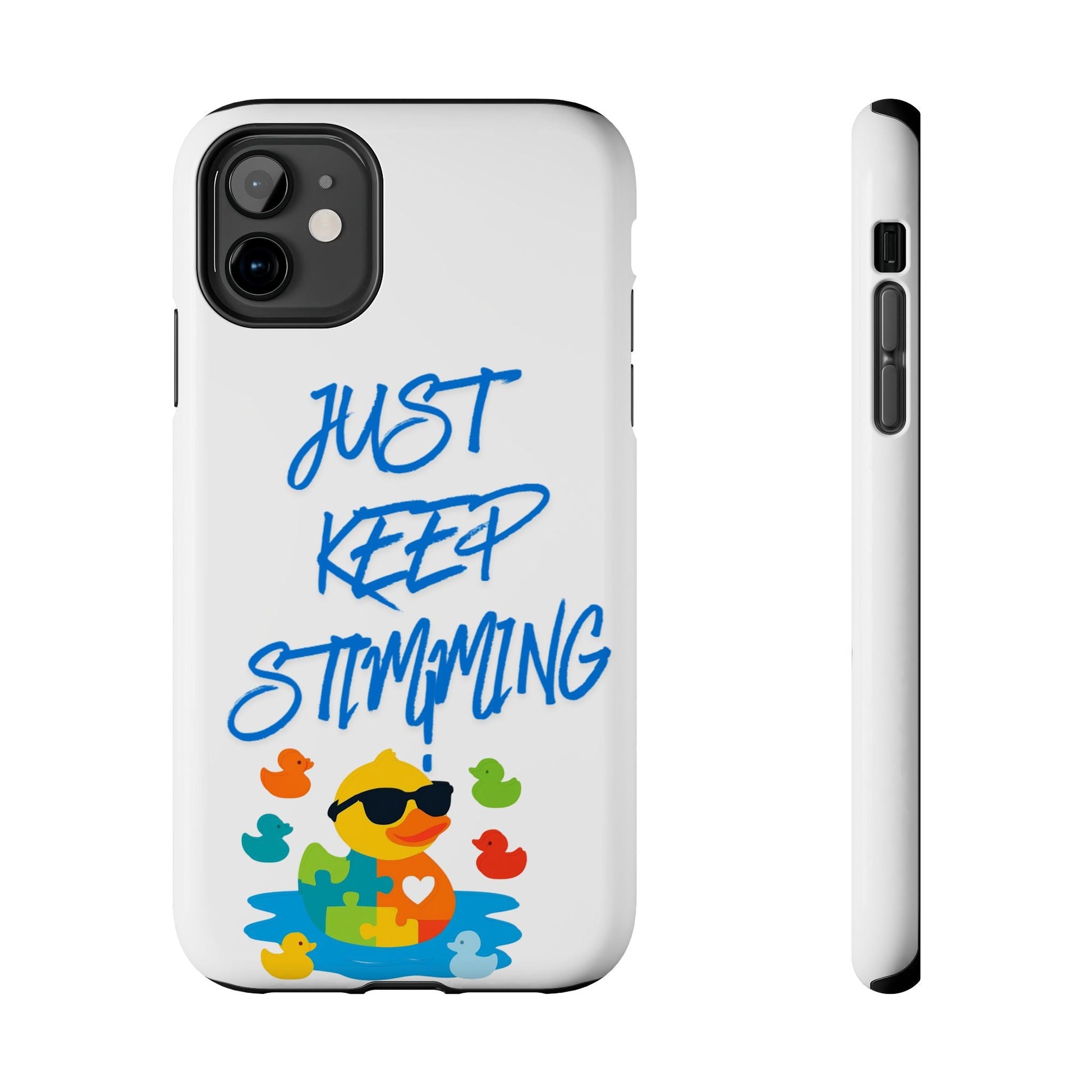 Tough phone case - "Just Keep Stimming" - Geo Rocks The 'Tism