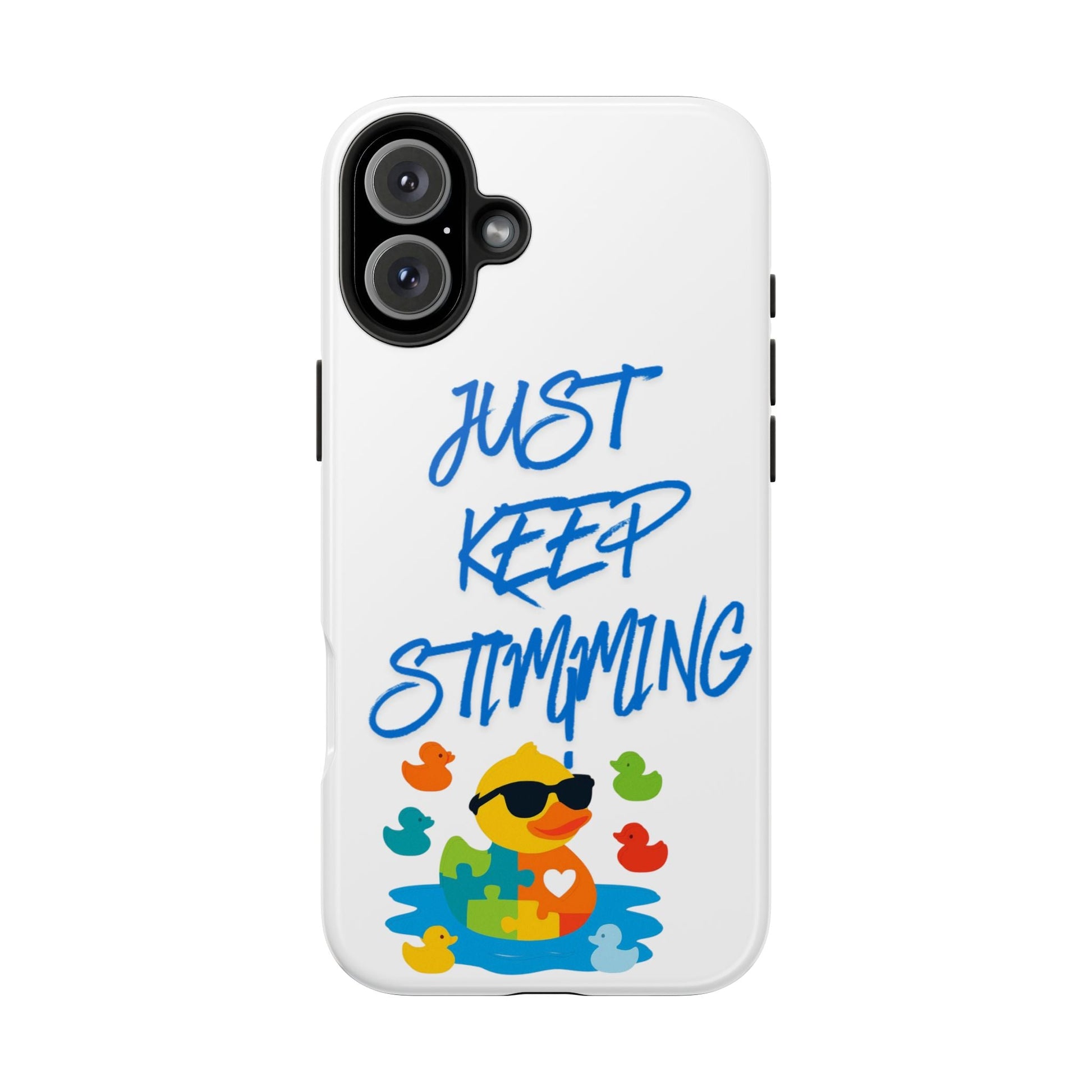 Tough phone case - "Just Keep Stimming" - Geo Rocks The 'Tism