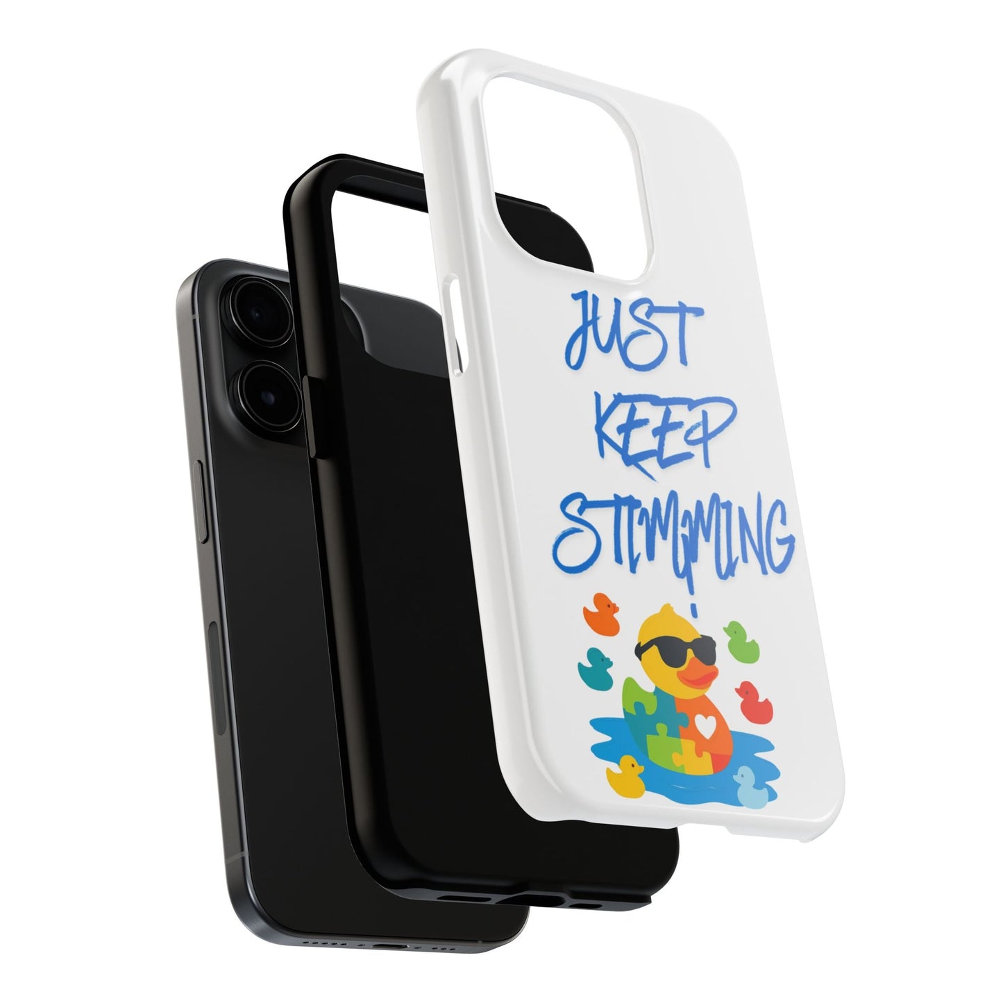Tough phone case - "Just Keep Stimming" - Geo Rocks The 'Tism