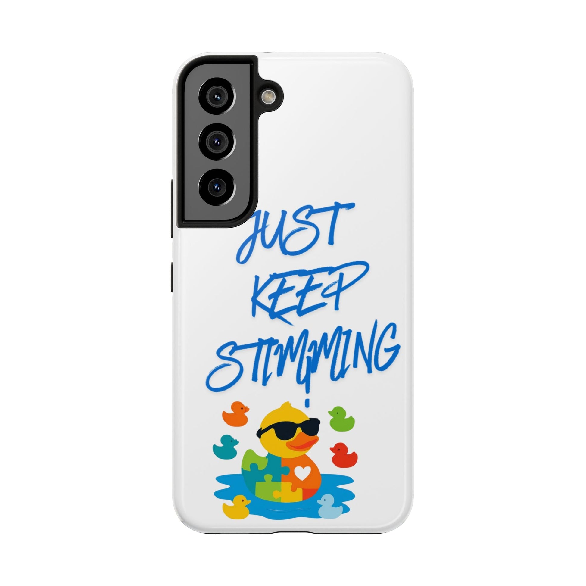 Tough phone case - "Just Keep Stimming" - Geo Rocks The 'Tism