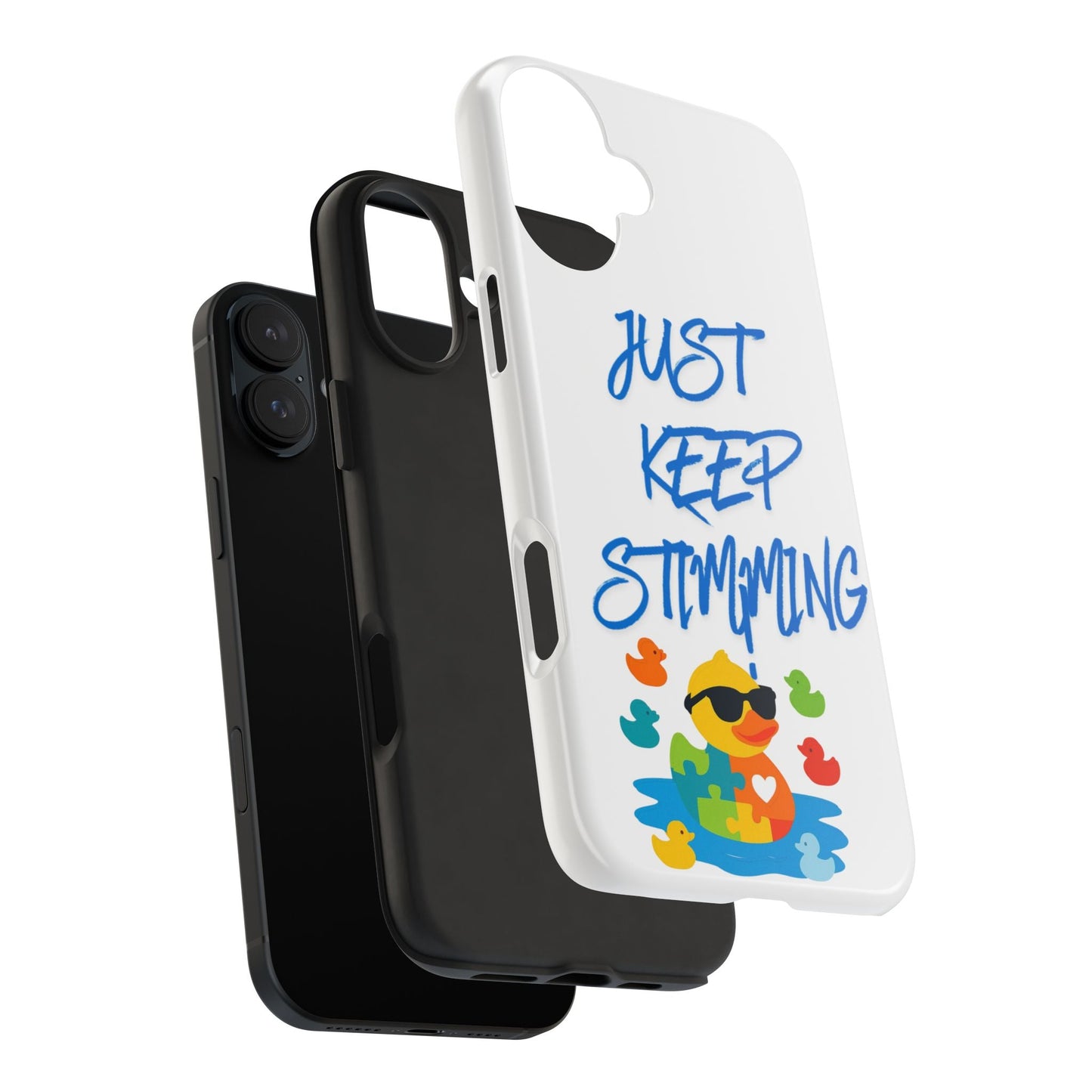 Tough phone case - "Just Keep Stimming" - Geo Rocks The 'Tism