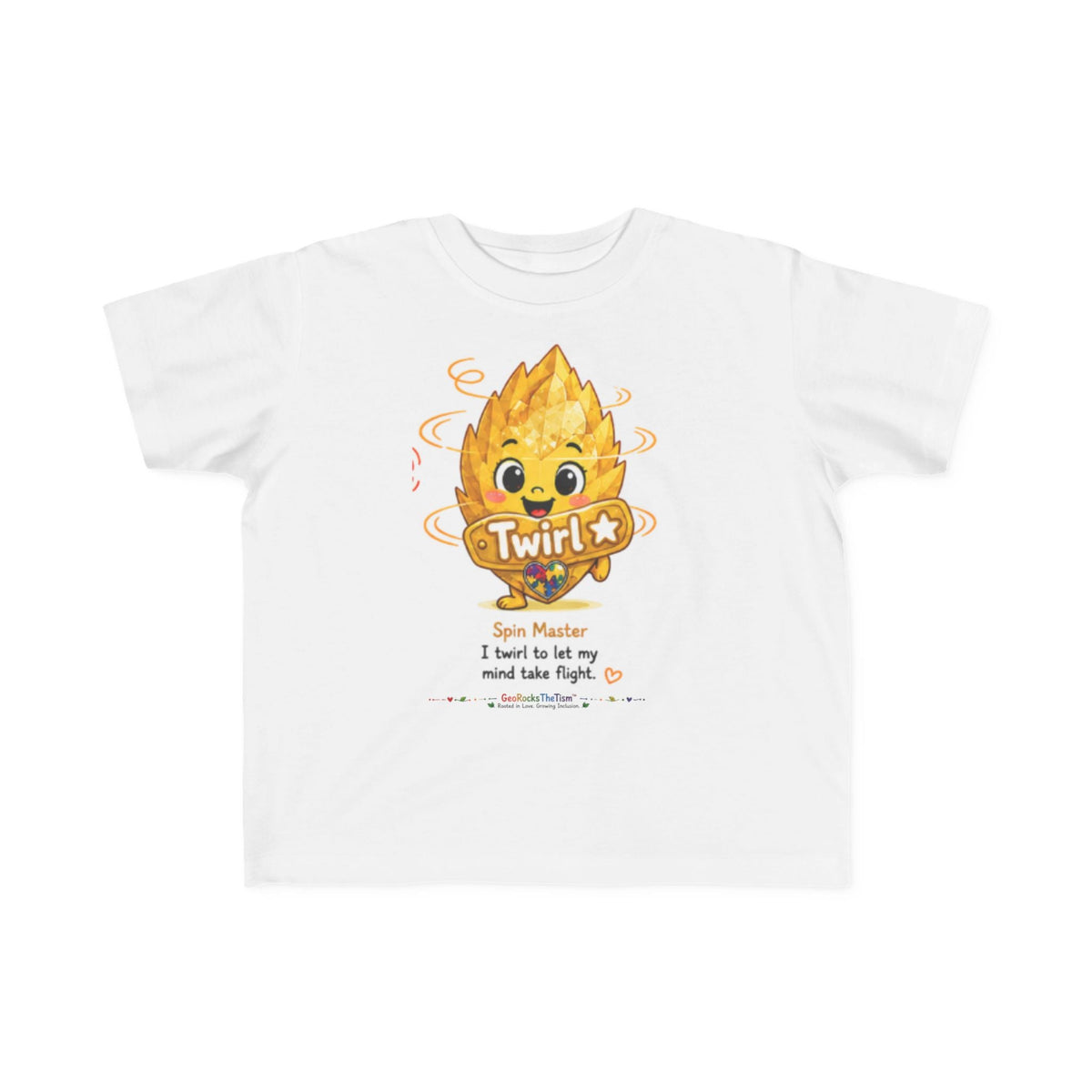 "Twirl" Stimming Geode Autism Self Sensory Regulation Toddler Tee - Geo Rocks The 'Tism