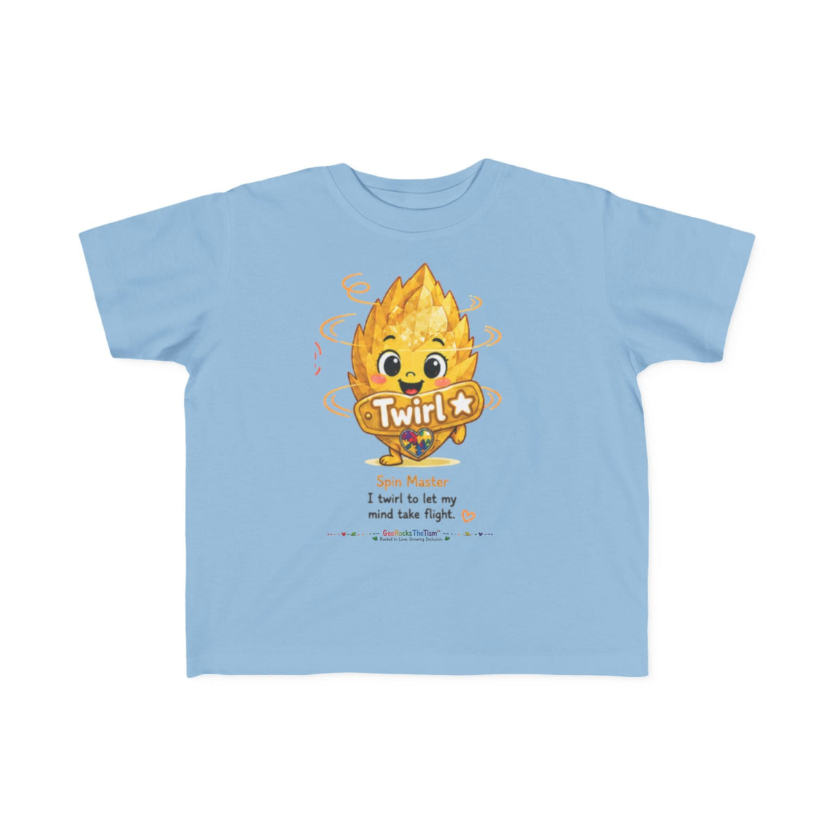 "Twirl" Stimming Geode Autism Self Sensory Regulation Toddler Tee - Geo Rocks The 'Tism