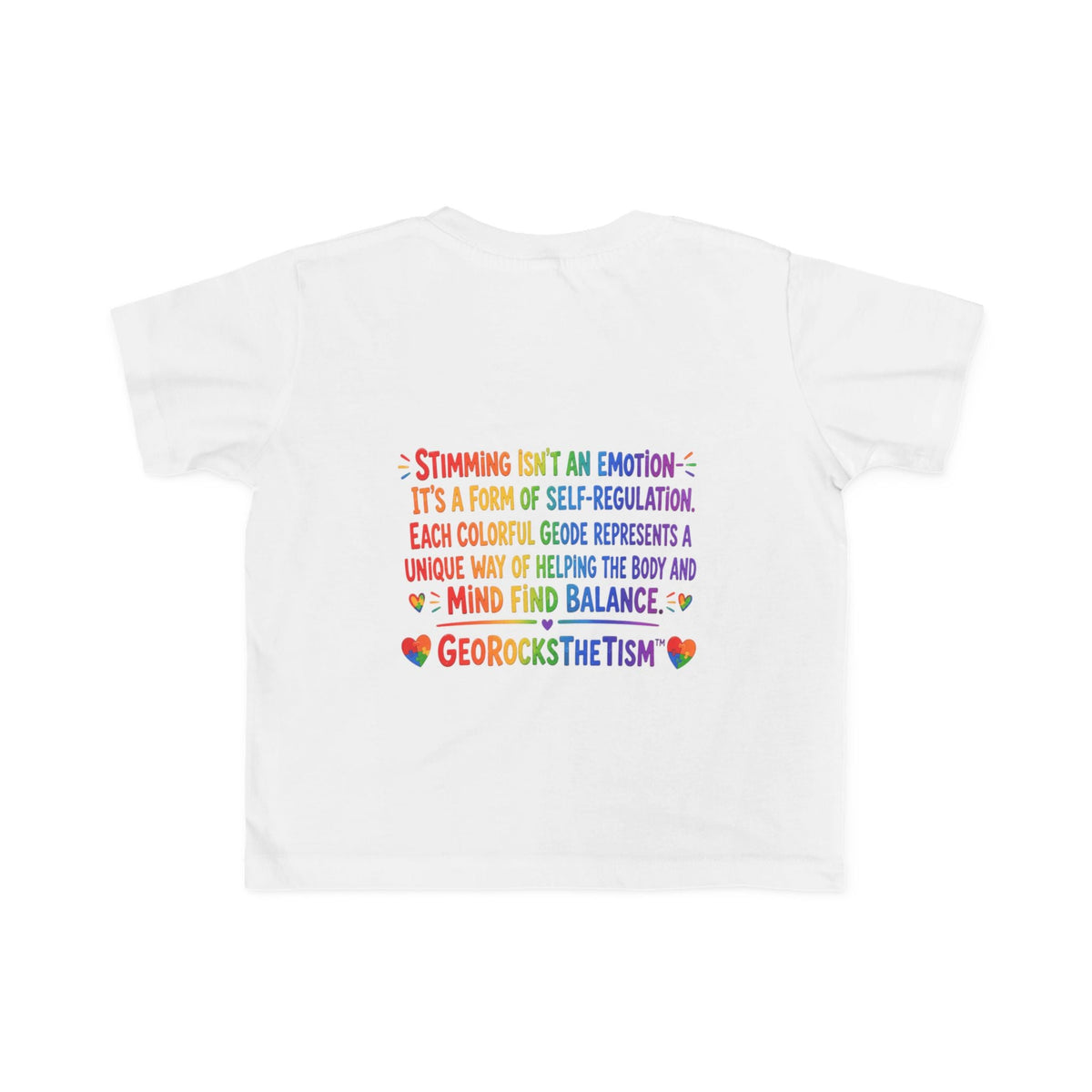 "Twirl" Stimming Geode Autism Self Sensory Regulation Toddler Tee - Geo Rocks The 'Tism