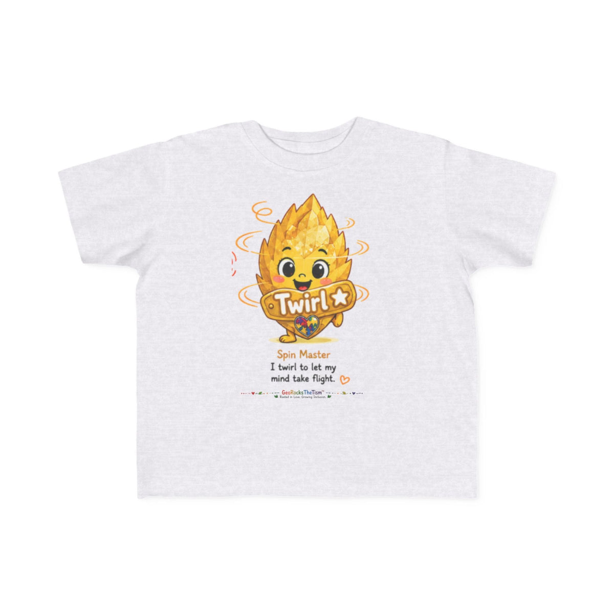 "Twirl" Stimming Geode Autism Self Sensory Regulation Toddler Tee - Geo Rocks The 'Tism
