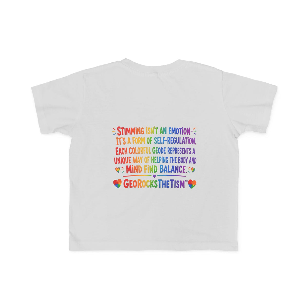 "Twirl" Stimming Geode Autism Self Sensory Regulation Toddler Tee - Geo Rocks The 'Tism