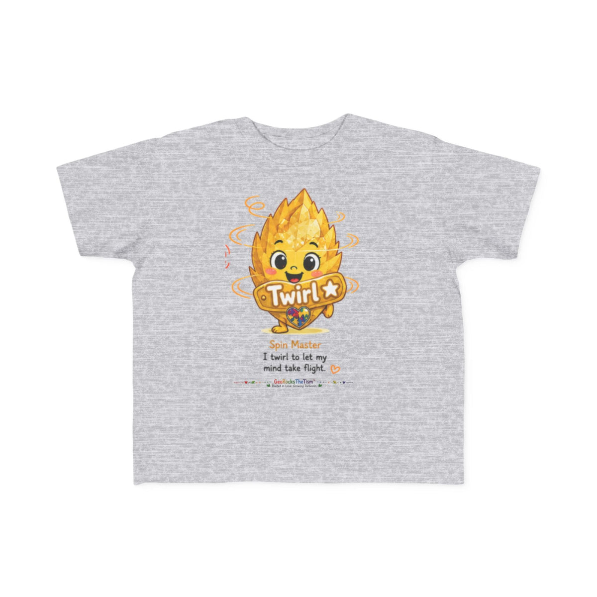 "Twirl" Stimming Geode Autism Self Sensory Regulation Toddler Tee - Geo Rocks The 'Tism