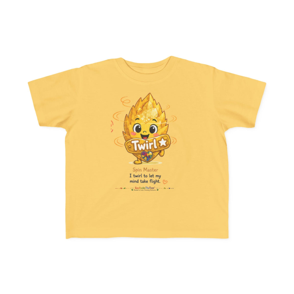 "Twirl" Stimming Geode Autism Self Sensory Regulation Toddler Tee - Geo Rocks The 'Tism