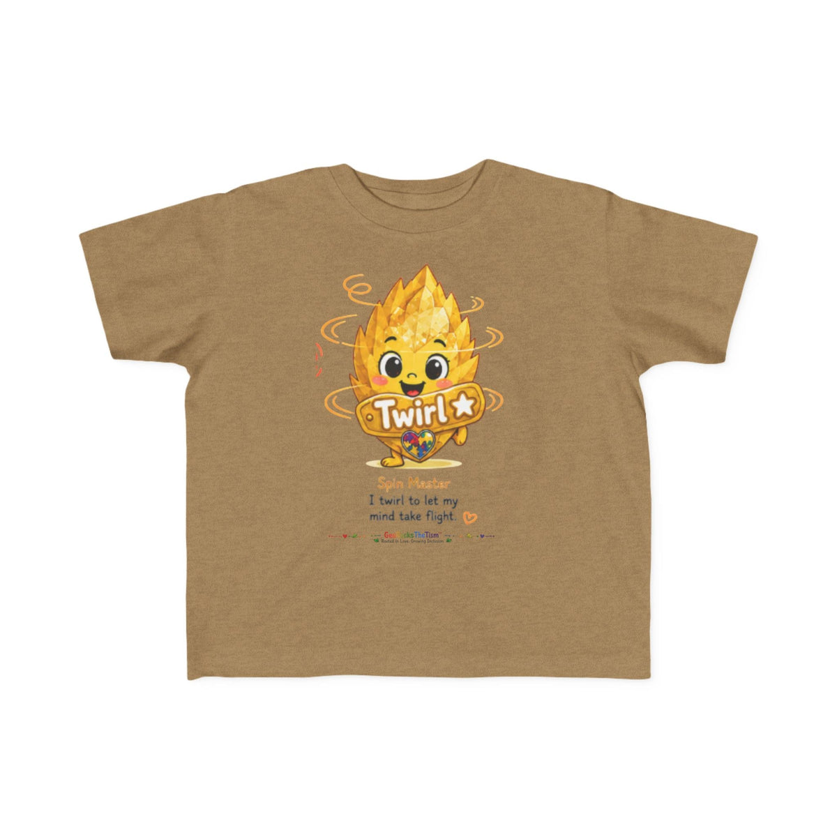 "Twirl" Stimming Geode Autism Self Sensory Regulation Toddler Tee - Geo Rocks The 'Tism
