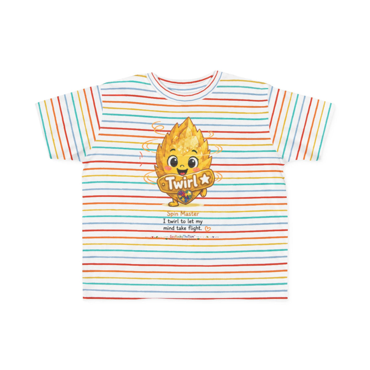 "Twirl" Stimming Geode Autism Self Sensory Regulation Toddler Tee - Geo Rocks The 'Tism