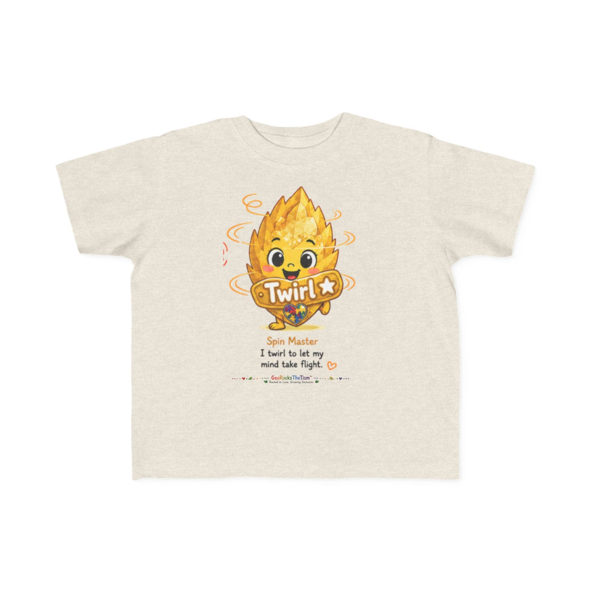 "Twirl" Stimming Geode Autism Self Sensory Regulation Toddler Tee - Geo Rocks The 'Tism