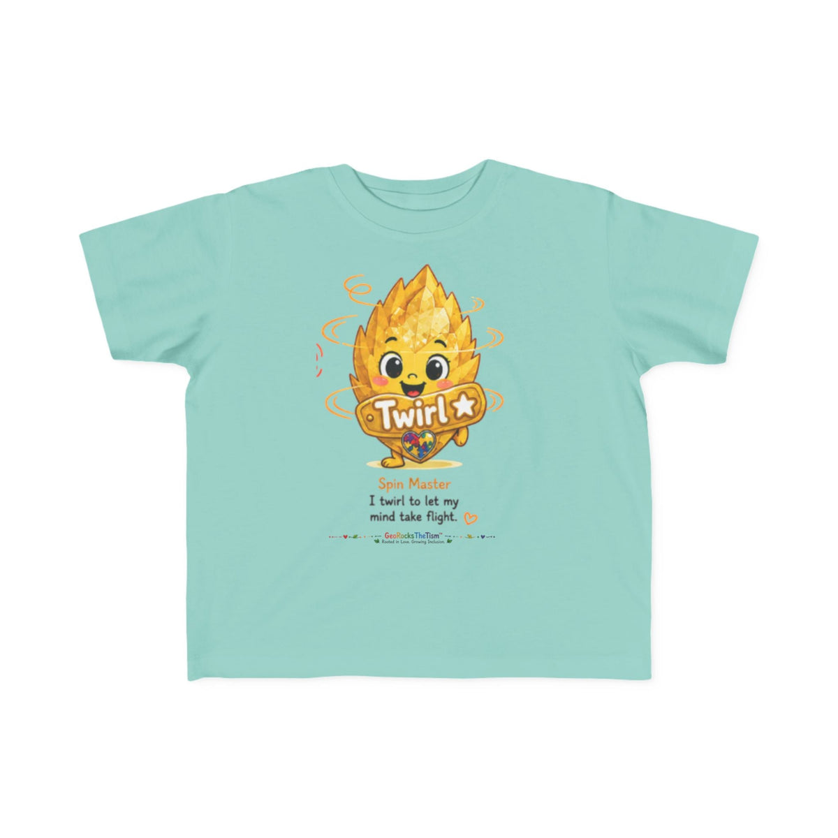 "Twirl" Stimming Geode Autism Self Sensory Regulation Toddler Tee - Geo Rocks The 'Tism
