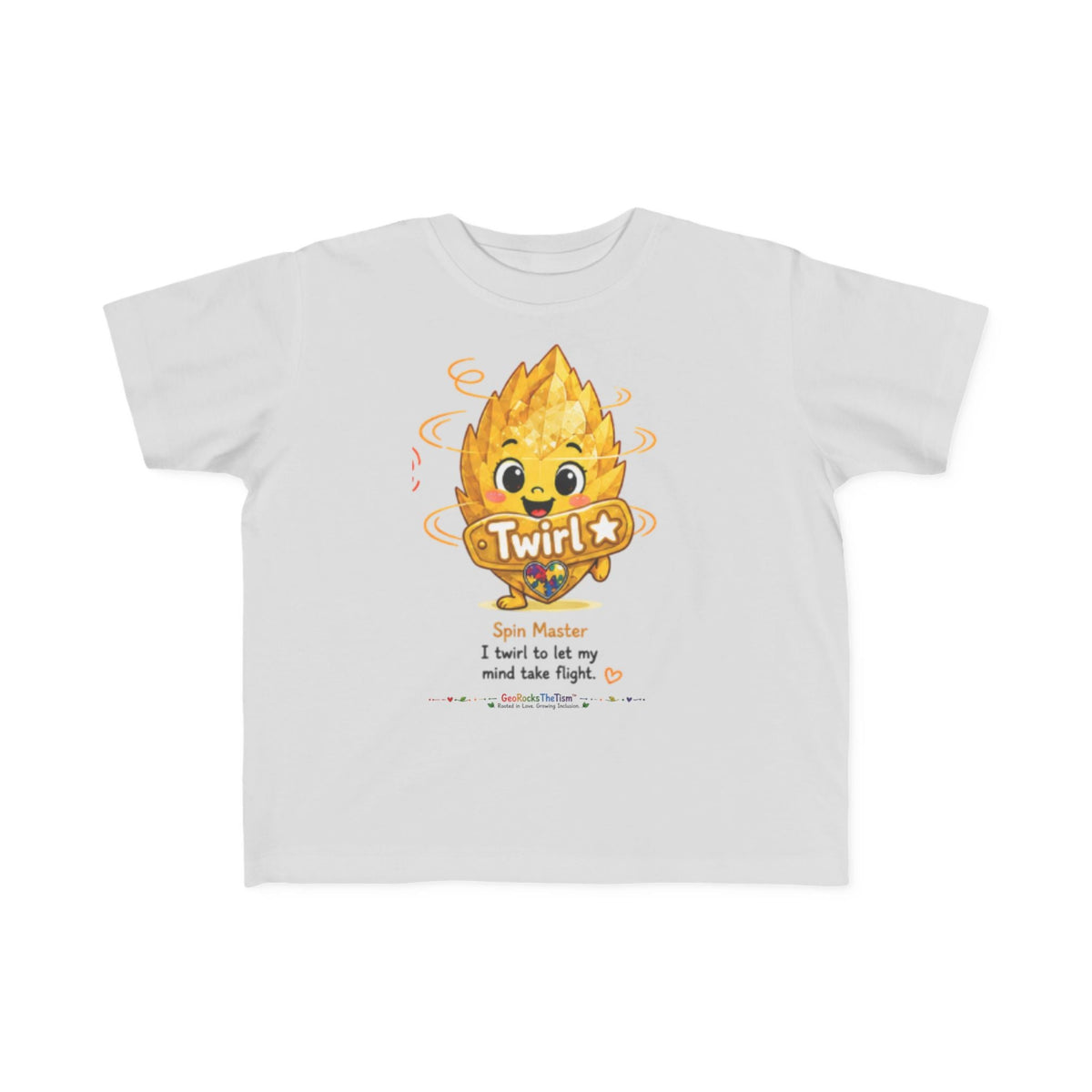 "Twirl" Stimming Geode Autism Self Sensory Regulation Toddler Tee - Geo Rocks The 'Tism