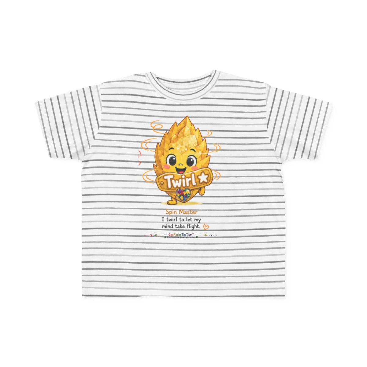 "Twirl" Stimming Geode Autism Self Sensory Regulation Toddler Tee - Geo Rocks The 'Tism