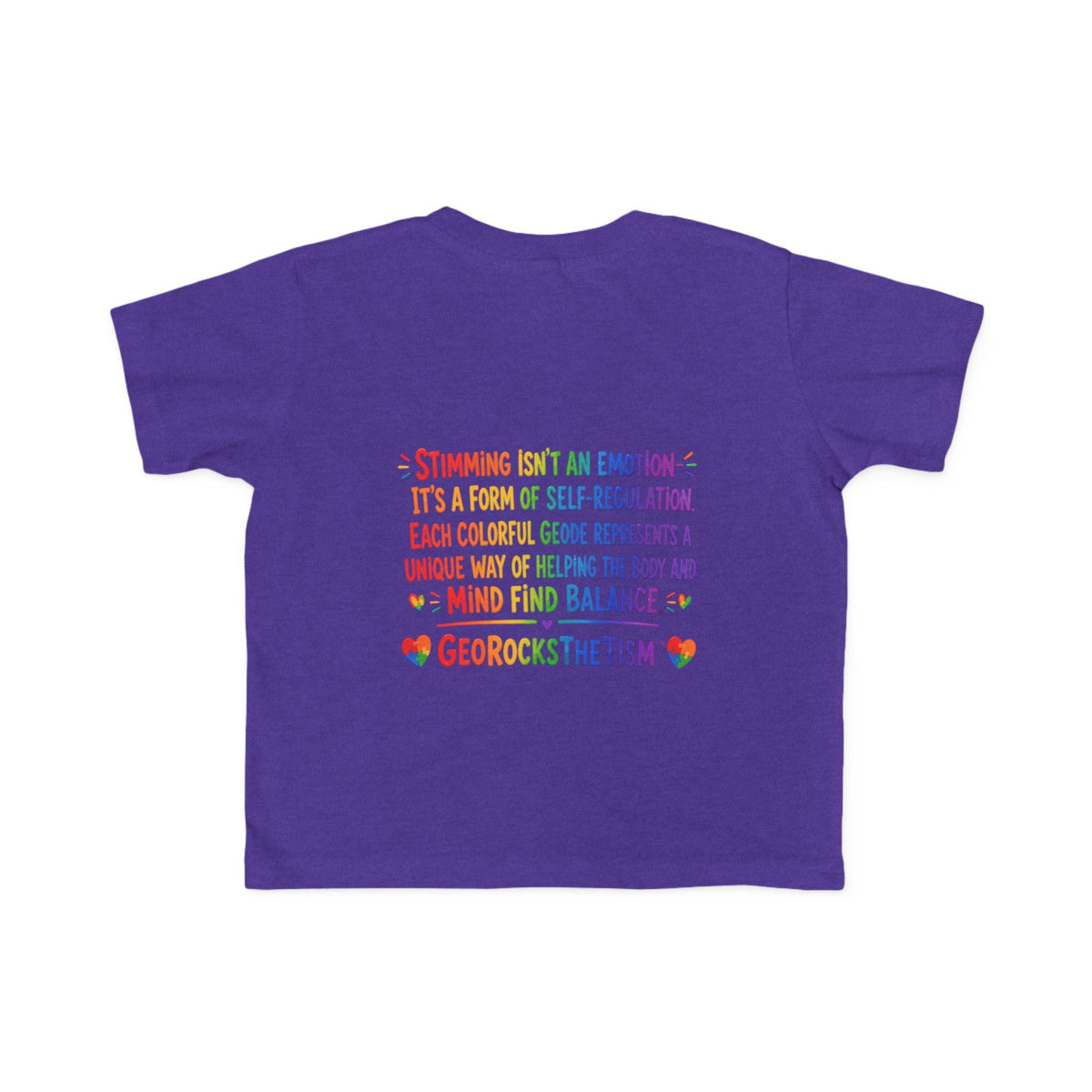 "Twirl" Stimming Geode Autism Self Sensory Regulation Toddler Tee - Geo Rocks The 'Tism