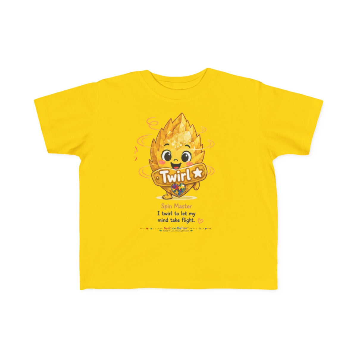 "Twirl" Stimming Geode Autism Self Sensory Regulation Toddler Tee - Geo Rocks The 'Tism