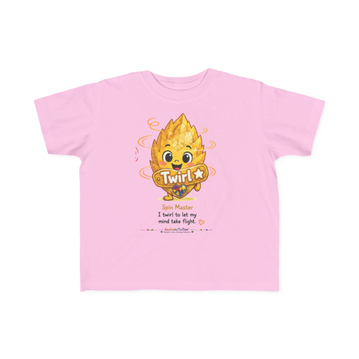 "Twirl" Stimming Geode Autism Self Sensory Regulation Toddler Tee - Geo Rocks The 'Tism