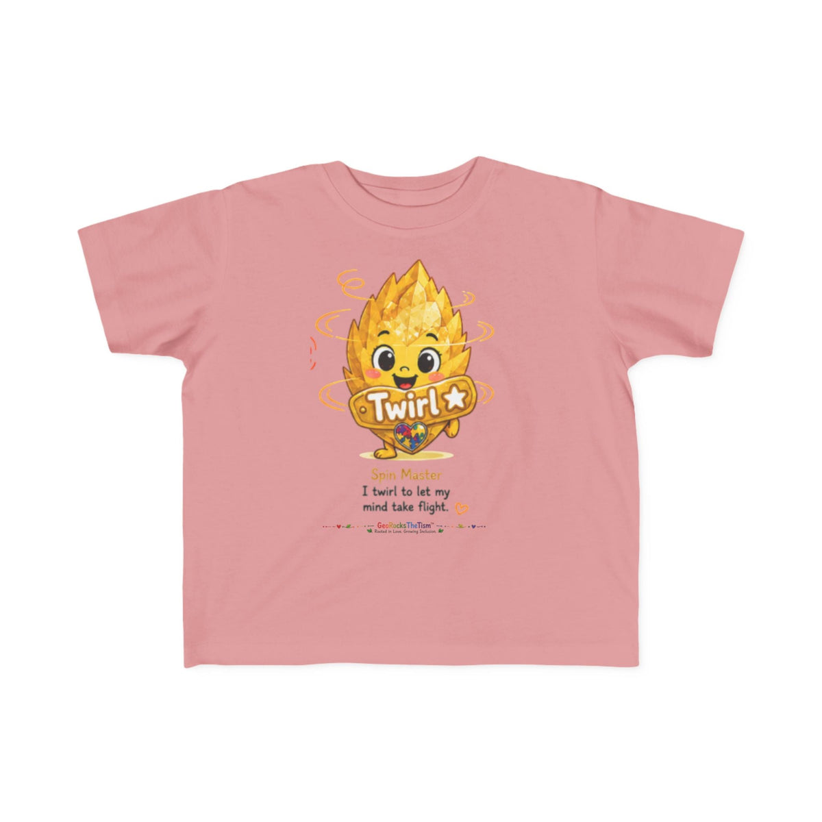 "Twirl" Stimming Geode Autism Self Sensory Regulation Toddler Tee - Geo Rocks The 'Tism