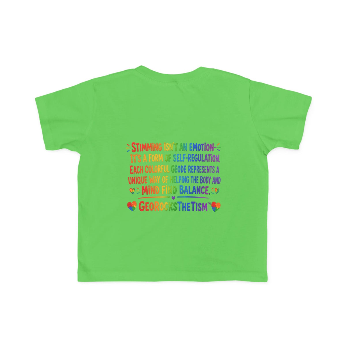 "Twirl" Stimming Geode Autism Self Sensory Regulation Toddler Tee - Geo Rocks The 'Tism