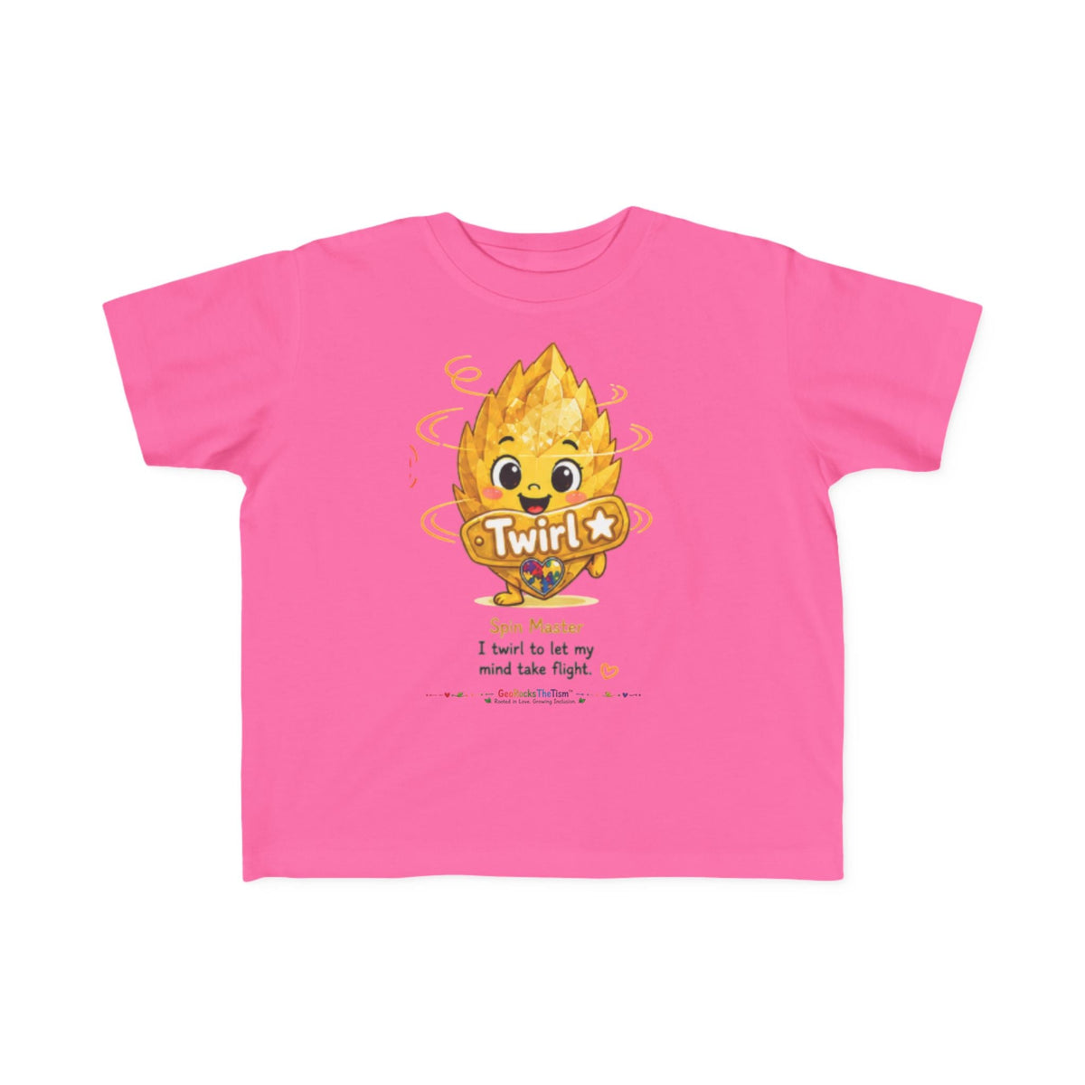 "Twirl" Stimming Geode Autism Self Sensory Regulation Toddler Tee - Geo Rocks The 'Tism