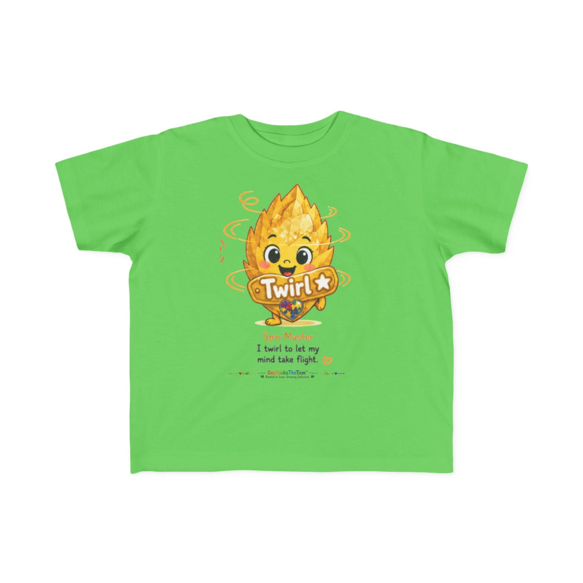 "Twirl" Stimming Geode Autism Self Sensory Regulation Toddler Tee - Geo Rocks The 'Tism