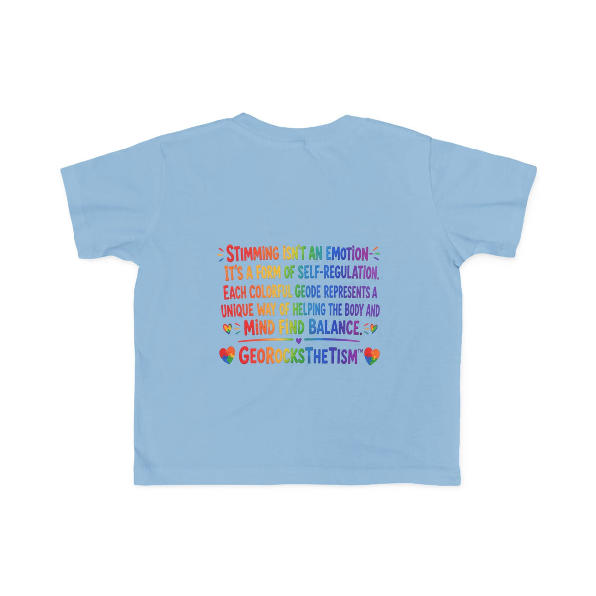 "Twirl" Stimming Geode Autism Self Sensory Regulation Toddler Tee - Geo Rocks The 'Tism