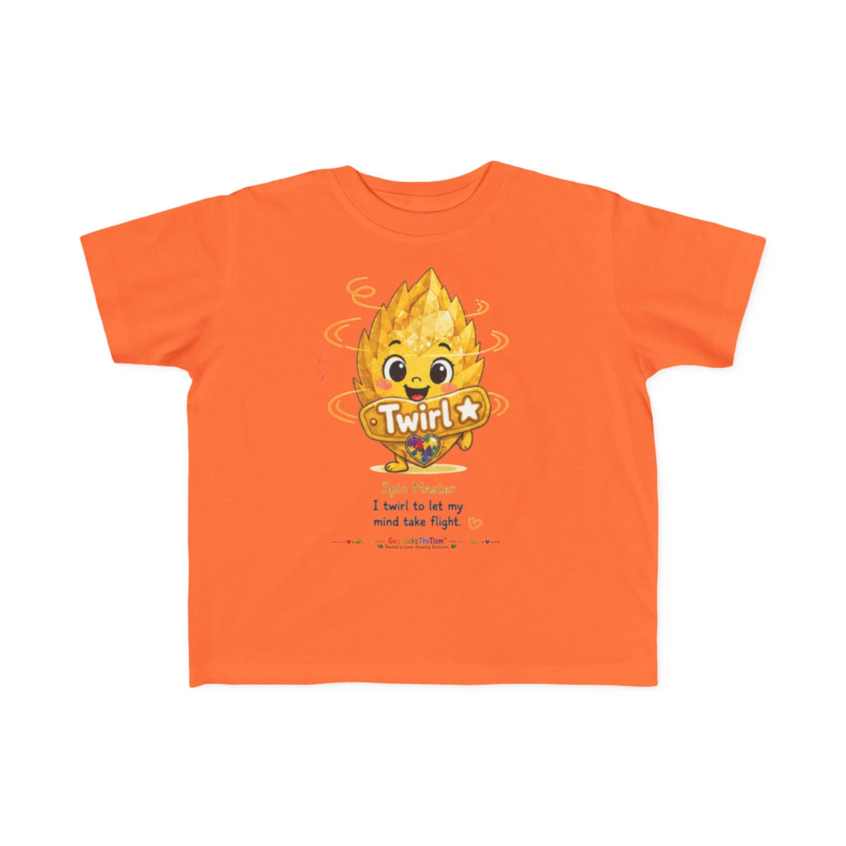 "Twirl" Stimming Geode Autism Self Sensory Regulation Toddler Tee - Geo Rocks The 'Tism