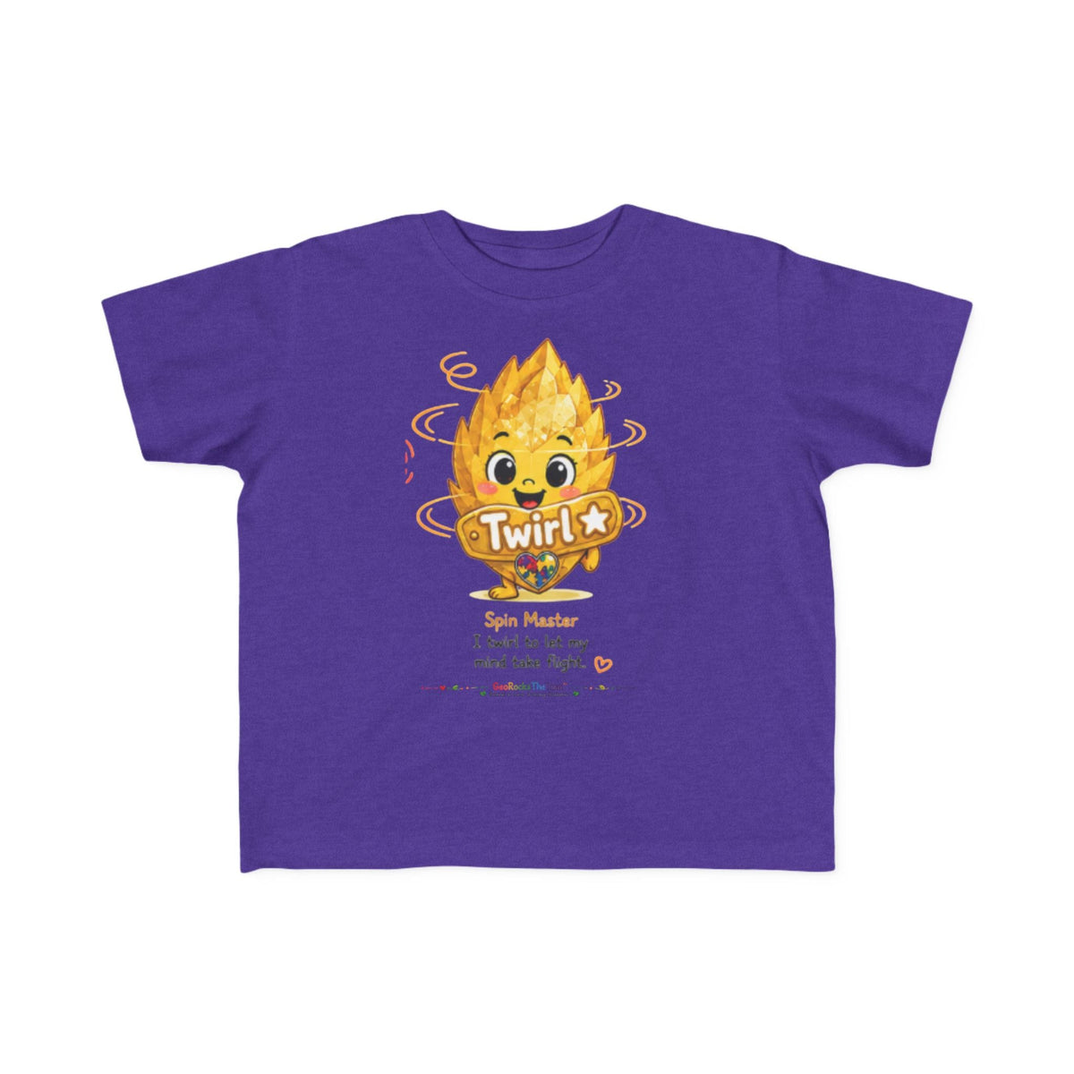 "Twirl" Stimming Geode Autism Self Sensory Regulation Toddler Tee - Geo Rocks The 'Tism
