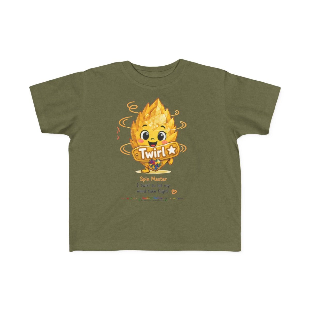 "Twirl" Stimming Geode Autism Self Sensory Regulation Toddler Tee - Geo Rocks The 'Tism