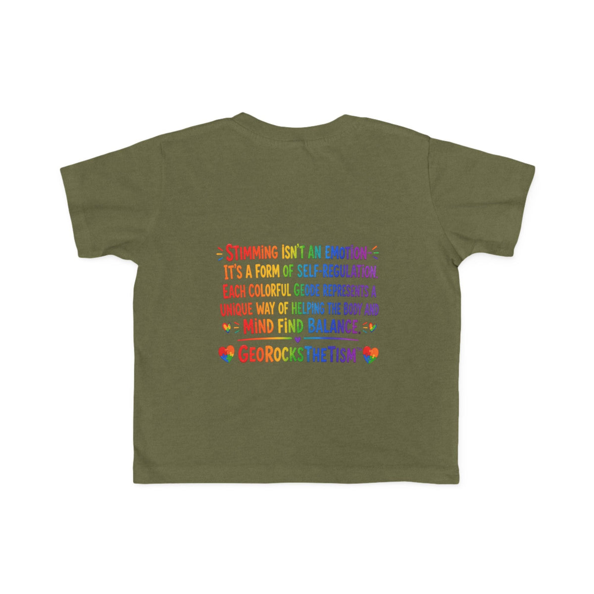 "Twirl" Stimming Geode Autism Self Sensory Regulation Toddler Tee - Geo Rocks The 'Tism