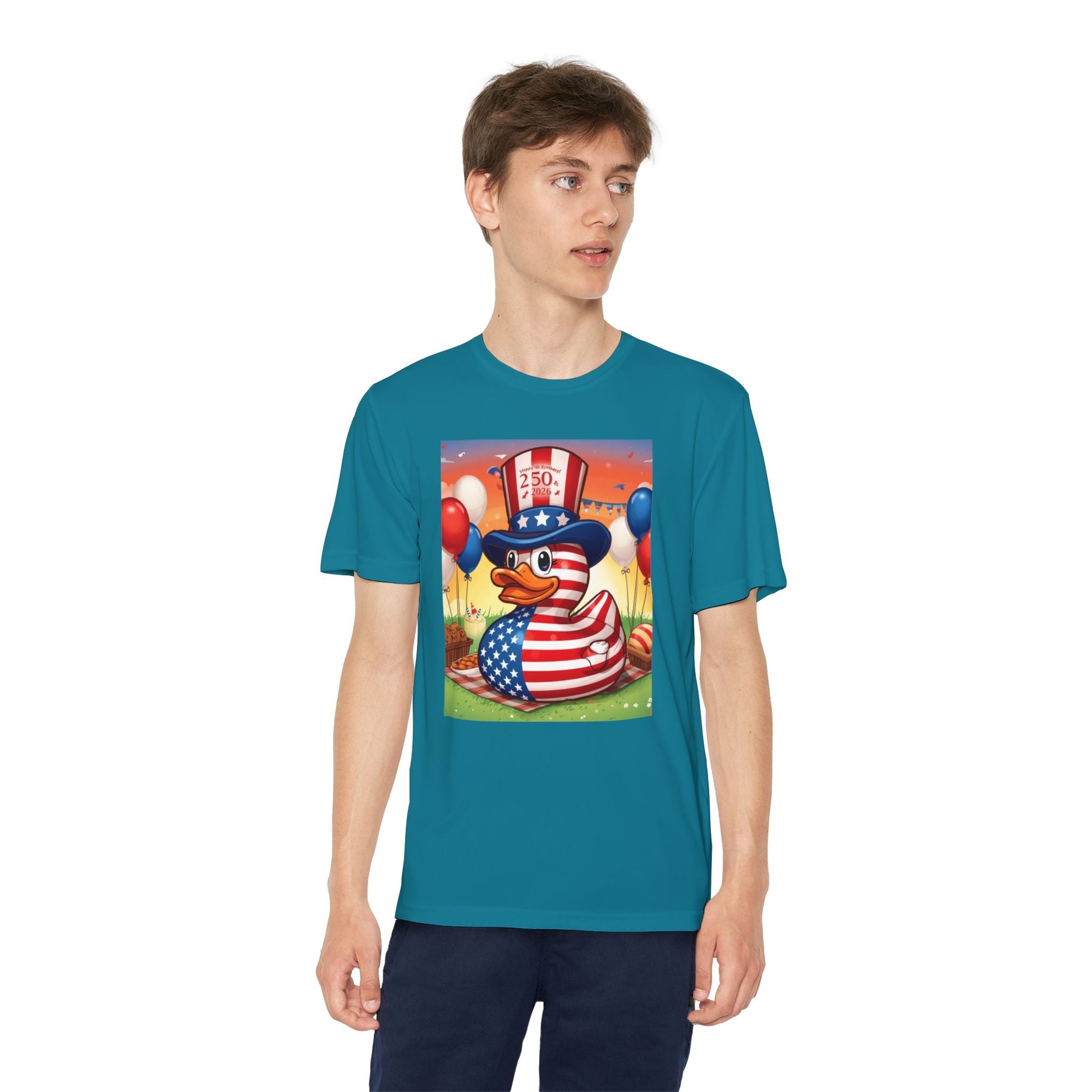 Uncle Sam Duck - USA 250th Anniversary T-Shirt - Geo Rocks The 'Tism
