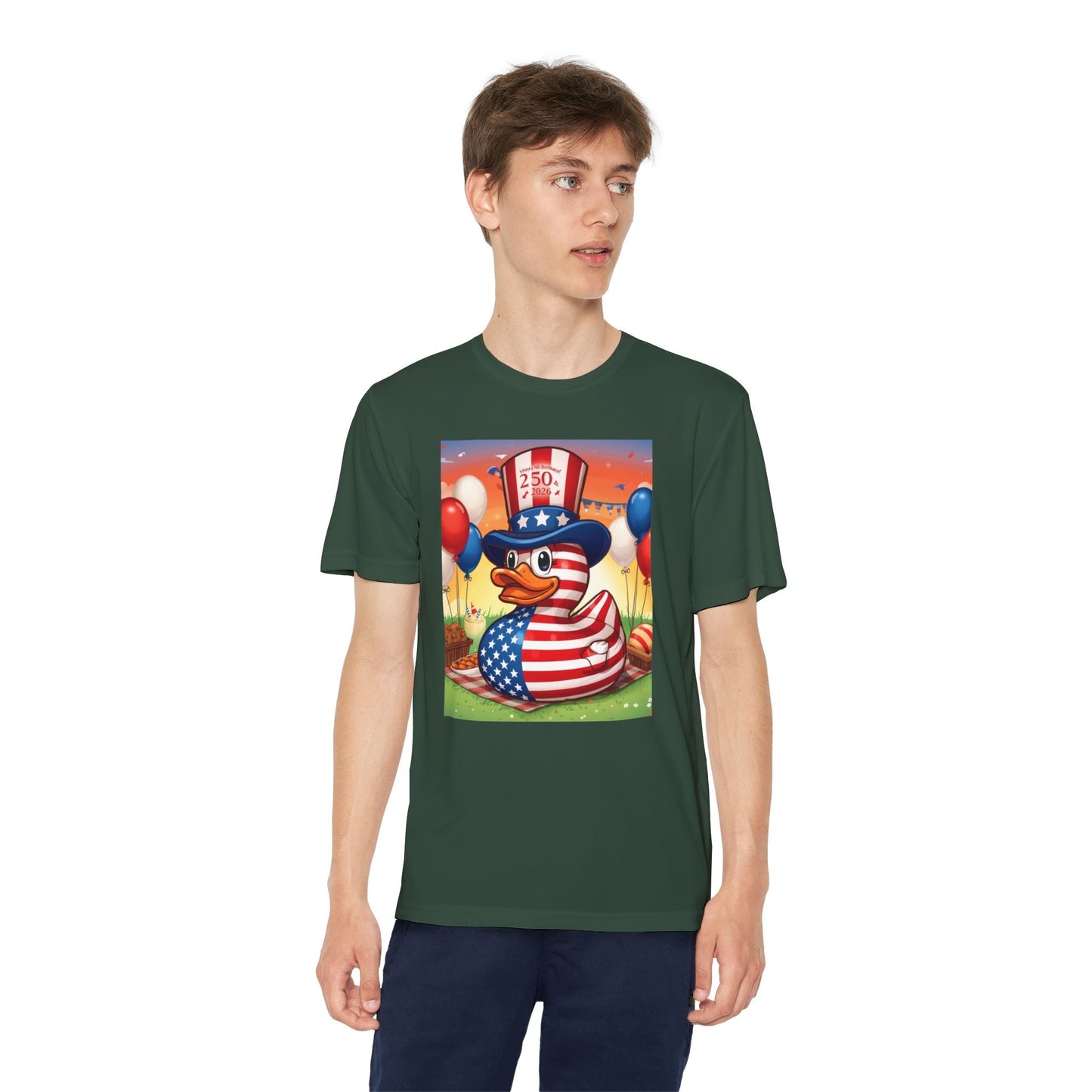 Uncle Sam Duck - USA 250th Anniversary T-Shirt - Geo Rocks The 'Tism
