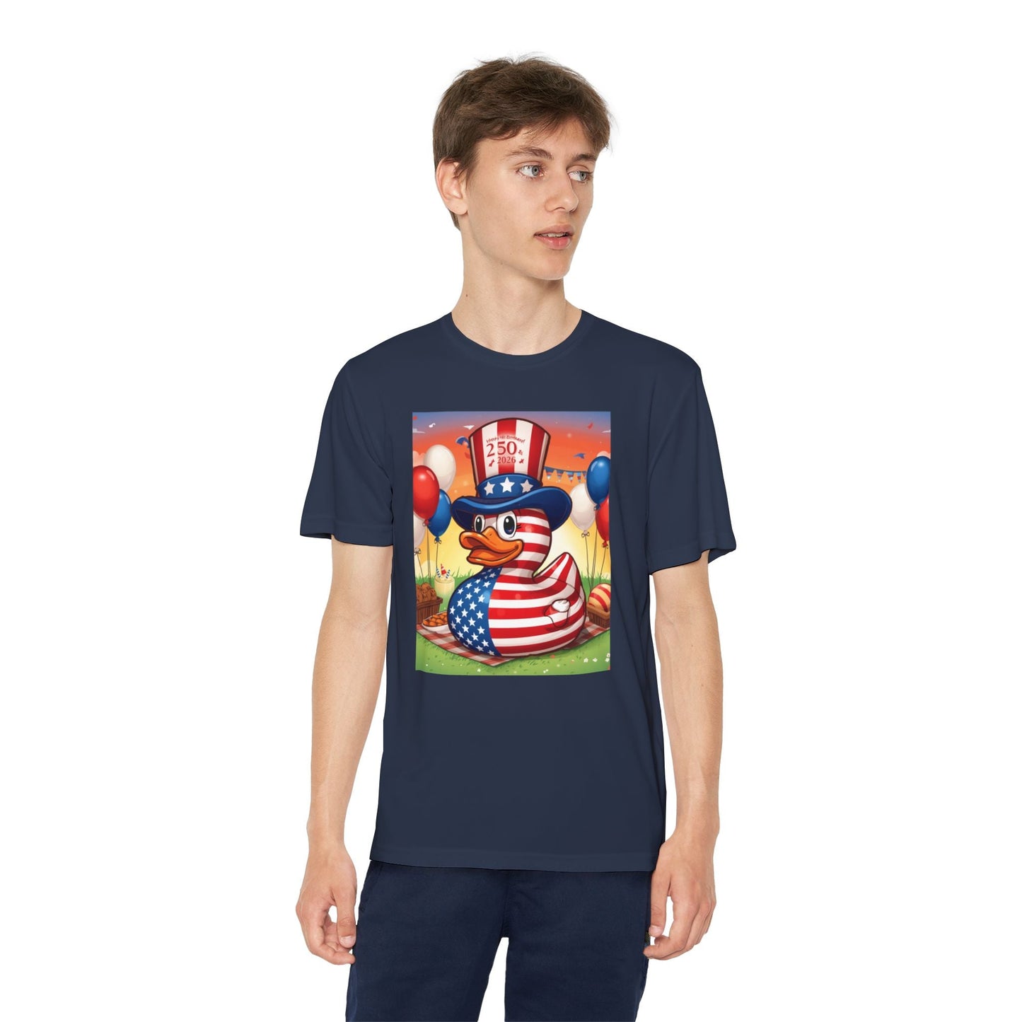 Uncle Sam Duck - USA 250th Anniversary T-Shirt - Geo Rocks The 'Tism