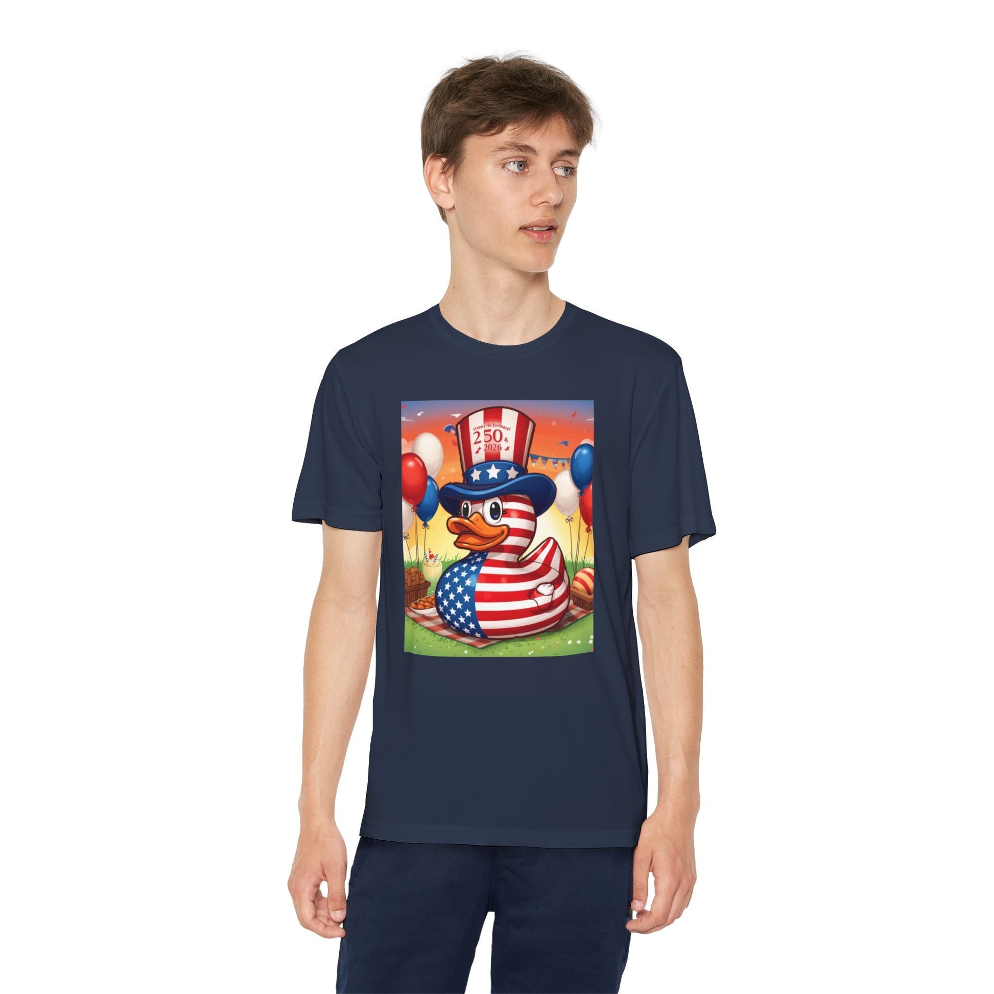 Uncle Sam Duck - USA 250th Anniversary T-Shirt - Geo Rocks The 'Tism