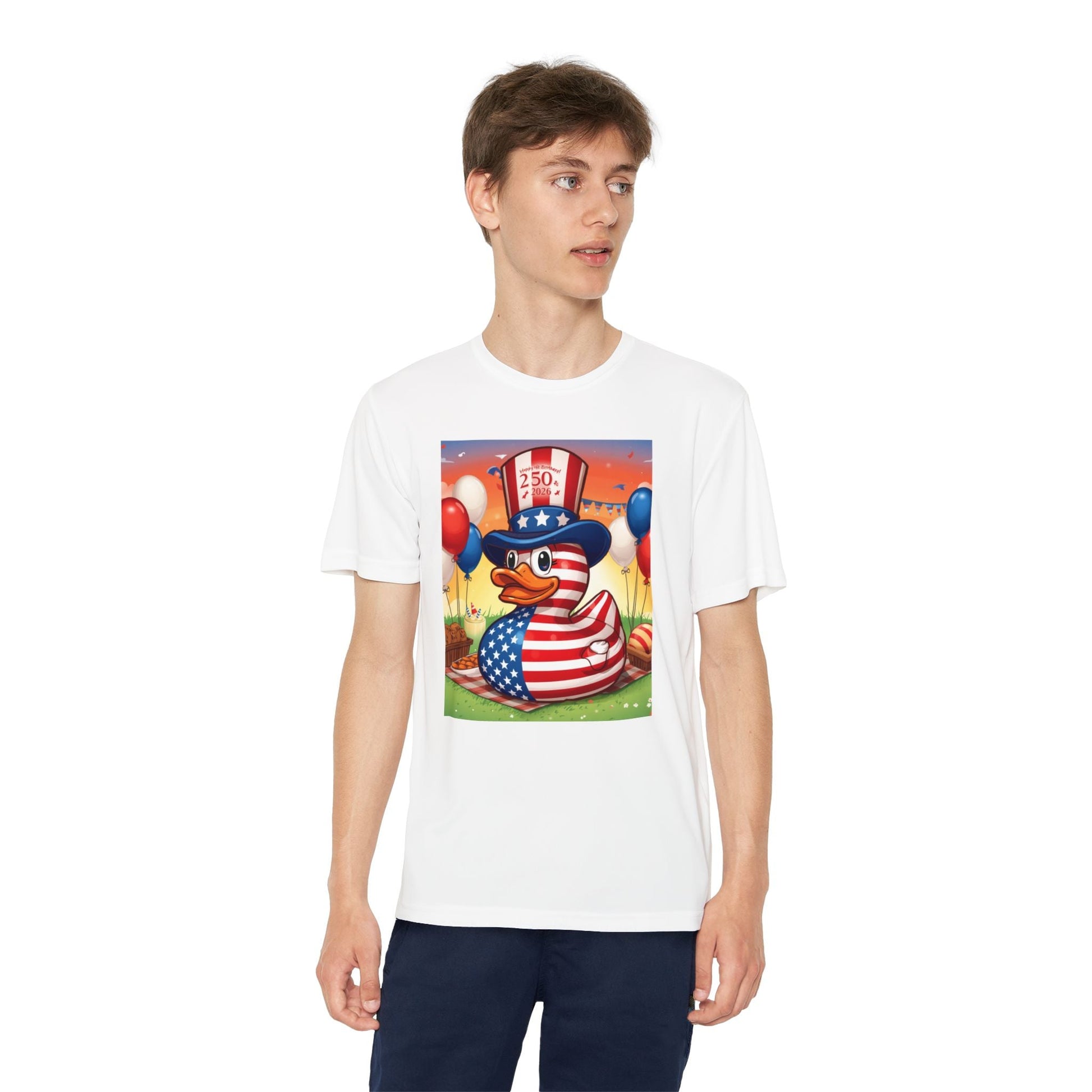 Uncle Sam Duck - USA 250th Anniversary T-Shirt - Geo Rocks The 'Tism