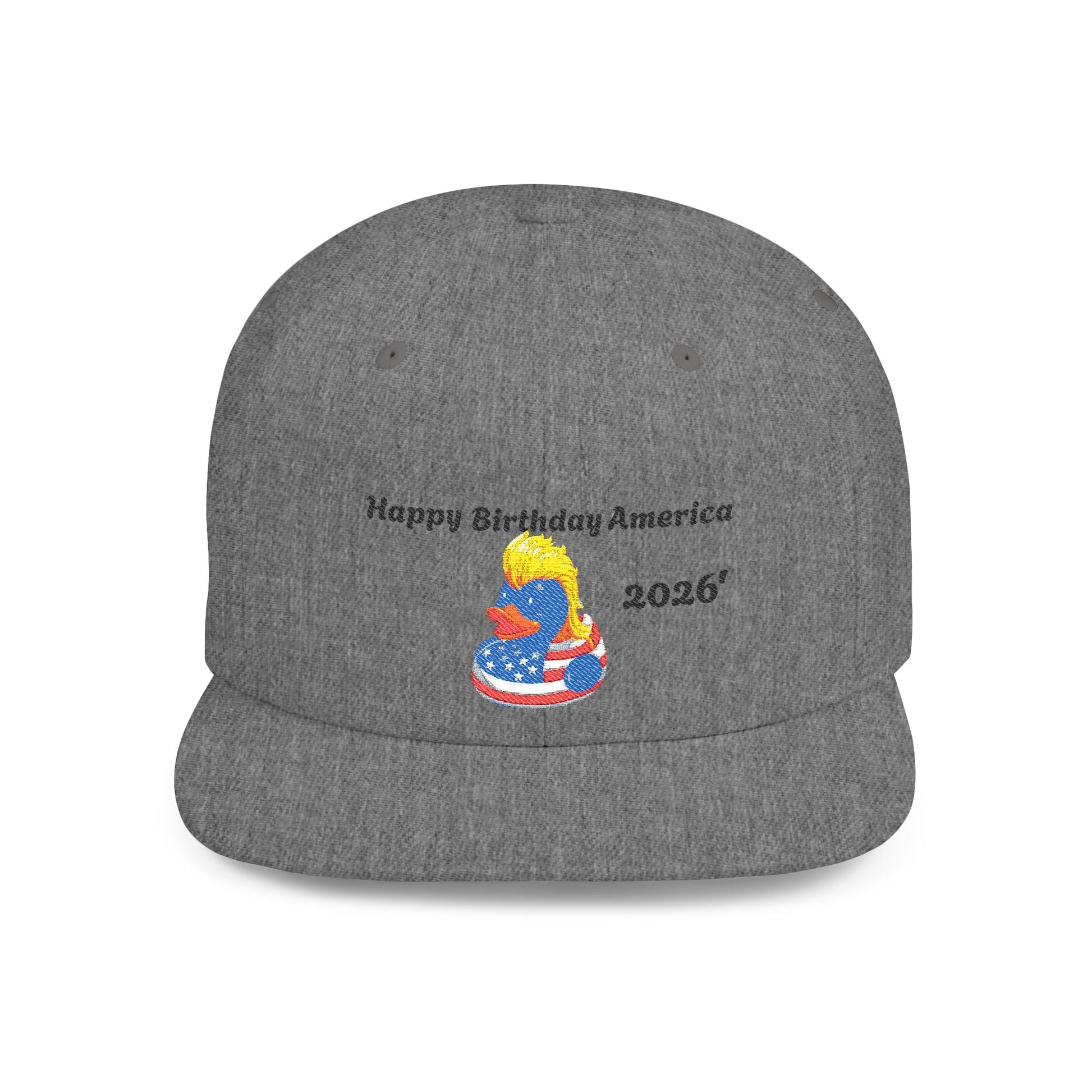 USA 250th Anniversary Embroidered Patriotic Mullet Duck Snapback - Geo Rocks The 'Tism
