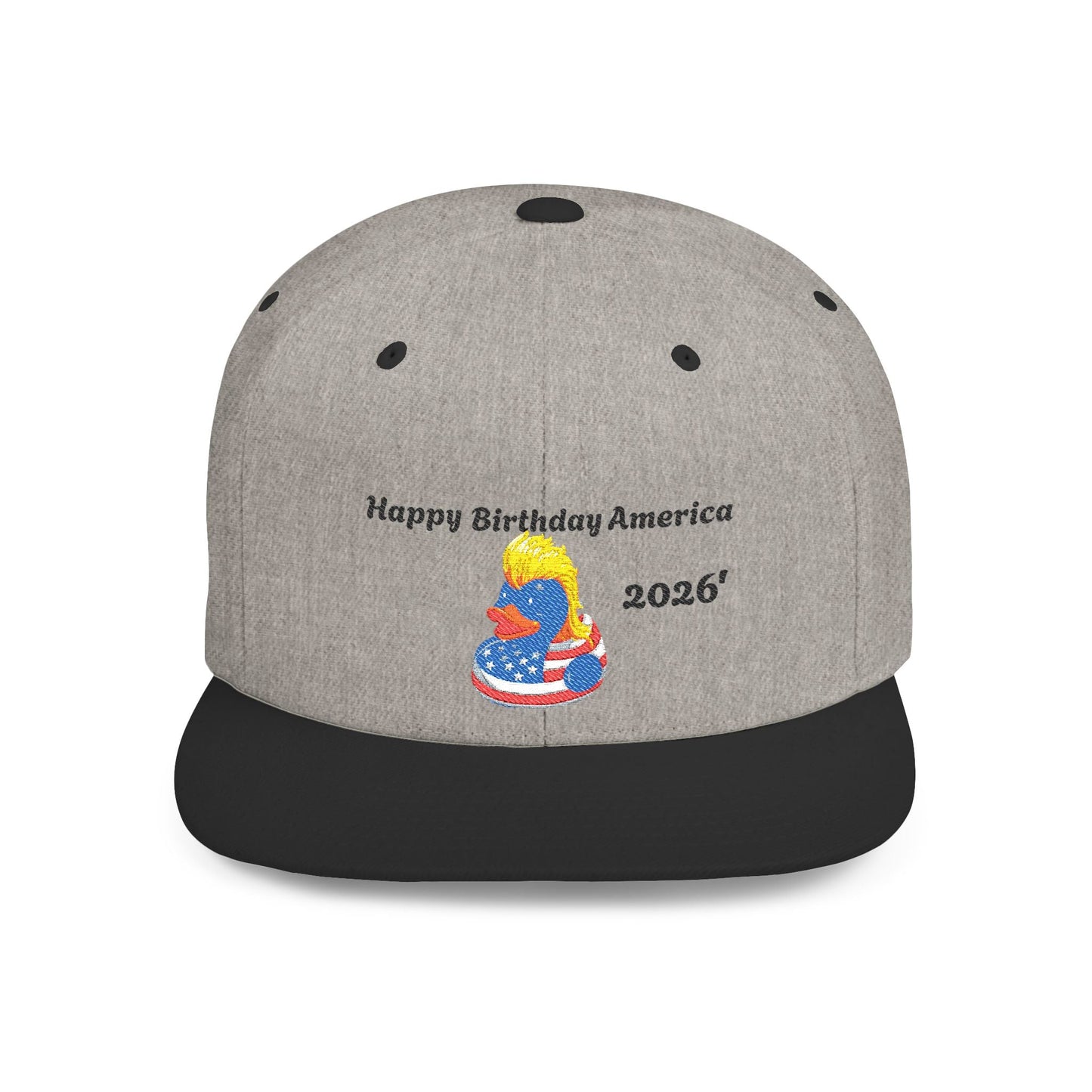 USA 250th Anniversary Embroidered Patriotic Mullet Duck Snapback - Geo Rocks The 'Tism