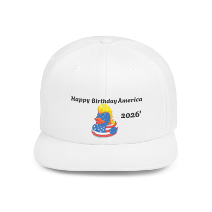USA 250th Anniversary Embroidered Patriotic Mullet Duck Snapback - Geo Rocks The 'Tism