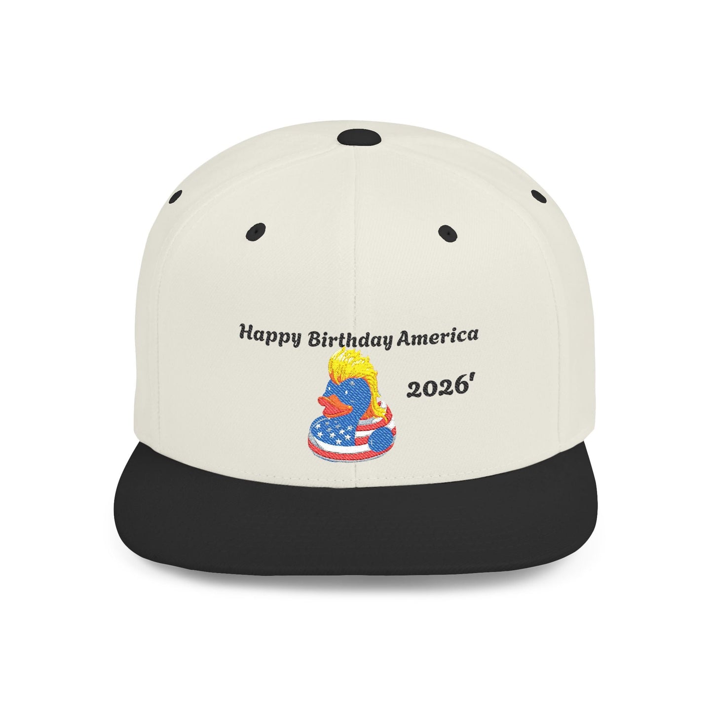 USA 250th Anniversary Embroidered Patriotic Mullet Duck Snapback - Geo Rocks The 'Tism