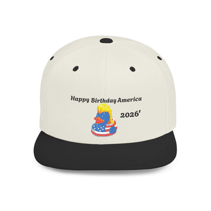 USA 250th Anniversary Embroidered Patriotic Mullet Duck Snapback - Geo Rocks The 'Tism