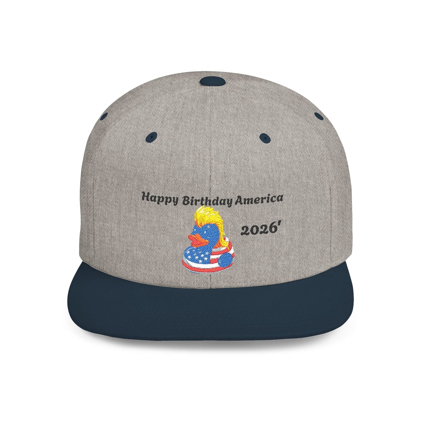 USA 250th Anniversary Embroidered Patriotic Mullet Duck Snapback - Geo Rocks The 'Tism